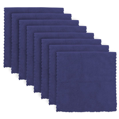 Picture of Super Soft Burp Cloths 8 Pack - Thick - Extra Absorbent - Perfect Size Large 20" by 10" - Light and Easy to Carry - Milk Spit Up Rags - Burpy Cloths for Unisex, Boy, Girl - Navy Blue