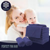 Picture of Super Soft Burp Cloths 8 Pack - Thick - Extra Absorbent - Perfect Size Large 20" by 10" - Light and Easy to Carry - Milk Spit Up Rags - Burpy Cloths for Unisex, Boy, Girl - Navy Blue