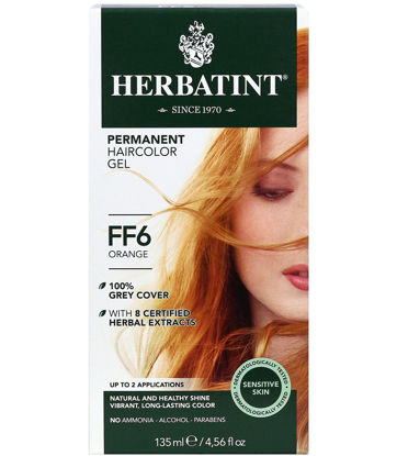 Picture of Herbatint Permanent Haircolor Gel, FF6 Orange, Alcohol Free, Vegan, 100% Grey Coverage - 4.56 oz