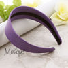 Picture of Purple 2 Inch Wide Leather Like Headband Solid Hair band for Women and Girls