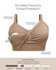 Picture of Sublime Busty Hands Free Pumping Bra | Patented All-in-One Pumping & Nursing Bra with EasyClip for F, G, H, I Cup (Latte, Large-Busty)