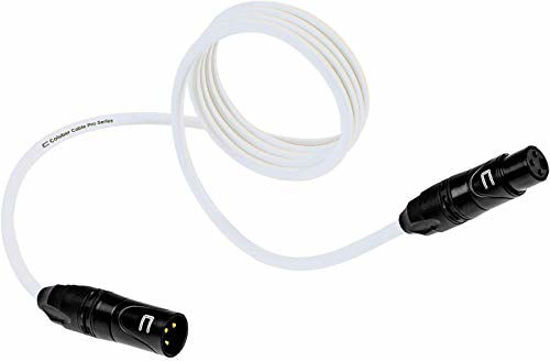 Getuscart Balanced Xlr Cable Male To Female Feet White Pro Pin Microphone Connector