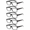 Picture of Reading Glasses 5 Pairs Quality Readers Spring Hinge Glasses for Reading for Men and Women (5 Pack Black, 4.50)