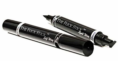 Picture of Winged Eyeliner Stamp - The Flick Stick by Lovoir, Waterproof Make Up, Smudgeproof, Long Lasting Liquid Eye liner Pen, Vamp Style Wing, 2 Wingliner Pens (All Sizes Triple Pack Combo, Cocoa Brown)