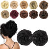 Picture of MORICA 2PCS Messy Hair Bun Extensions Curly Wavy Messy Synthetic Chignon Hairpiece Scrunchie Scrunchy Updo Hairpiece for women.