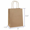 Picture of Paper Gift Bags 8x4.25x10.5 100Pcs BagDream Gift Bags Medium Size, Brown Paper Bags with Handles Bulk Wedding Party Favor Bags, Kraft Bags, Grocery Shopping Bags, Retail Merchandise Bags Gift Sacks