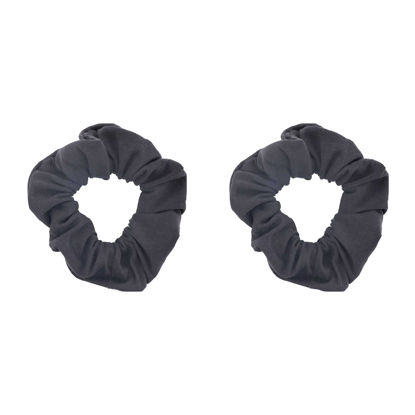 Picture of Set of 2 Solid Scrunchies (Dark Grey)