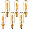 Picture of LiteHistory Dimmable T6 led Bulb 40W Candelabra led 2200K Amber 250lm 4W e12 T25 led Bulb 6Pack