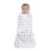 Picture of HALO Micro Fleece Sleepsack Swaddle, 3-Way Adjustable Wearable Blanket, TOG 3.0, Mini Stars Charcoal, Small, 3-6 Months