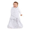 Picture of HALO Micro-Fleece Sleepsack Swaddle, 3-Way Adjustable Wearable Blanket, TOG 3.0, Grey Stars, Small, 3-6 Months