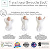 Picture of Amazing Baby Transitional Swaddle Sack with Arms Up Half-Length Sleeves and Mitten Cuffs, Little Zebra, Medium, 3-6 mo, 14-21 lbs, Transition Swaddle Blanket for Baby Boys, Baby Girls, Award Winner