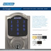 Picture of SCHLAGE BE469ZP CAM 622 Connect Smart Deadbolt with alarm with Camelot Trim in Matte Black, Z-Wave Plus enabled