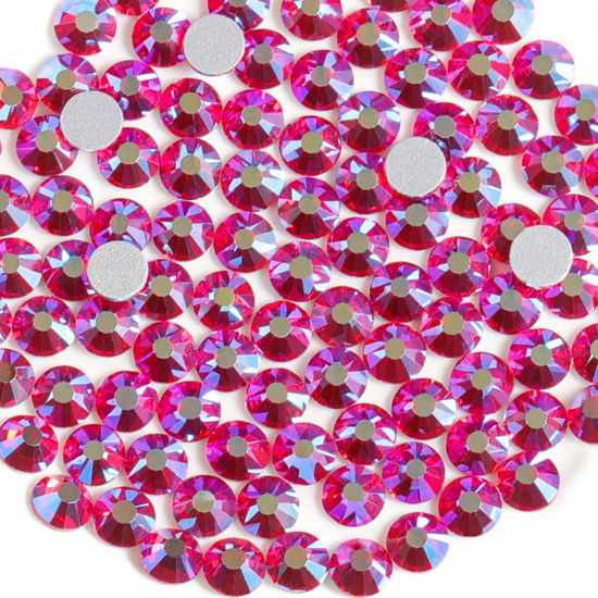 Picture of BEADSLAND 288 Pieces Flat Back Crystal Rhinestones Round Gems,Light Siam AB,SS30,6.3-6.5mm