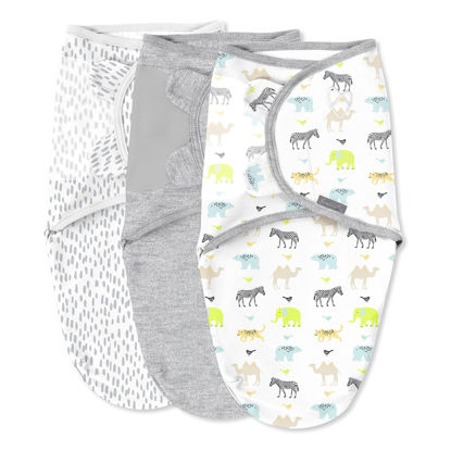 Picture of SwaddleMe® Original Swaddle - Size Small/Medium, 0-3 Months, 3-Pack (Lil Wild One) Easy to Use Newborn Swaddle Wrap Keeps Baby Cozy and Secure and Helps Prevent Startle Reflex
