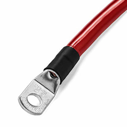 Picture of Spartan Power Red 8 Foot 2/0 AWG Battery Cable, Positive Only 3/8" M10