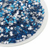 Picture of beadsland 288pcs Flat Back Crystal Rhinestones Round Gems for Nail Art and Craft Glue Fix,Capri Blue(SS30(6.4-6.6mm))