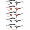 Picture of Reading Glasses 5 Pairs Quality Readers Spring Hinge Glasses for Reading for Men and Women (5 Pack Mix Color, 6.00)