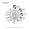 Picture of Beadsland 1440 Pieces Flat Back Crystal Rhinestones Round Gems,Hematite,SS10,2.7-2.9mm