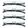 Picture of LifeArt 4 Pairs Reading Glasses, Blue Light Blocking Glasses, Computer Reading Glasses for Women and Men, Fashion Rectangle Eyewear Frame(4 Black, +1.75 Magnification)