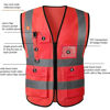 Picture of Reflective Safety Vest for Women Men High Visibility Security with Pockets Zipper Front Meets ANSI/ISEA Standards