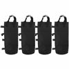 Picture of Yosoo123 4pcs/Set Black + Black Unfilled Outdoor Tent Sandbag Parasol Support Sandbag Advertising Shed Windproof Fixed Sandbag