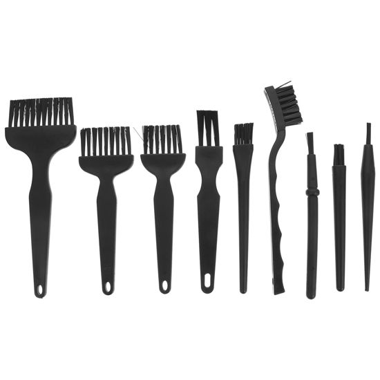 Picture of SOLUSTRE 18pcs Sliding Brushes Small Laptop for Door Portable Anti- Camera Dustpan Keyboard Window Gap Kitchen Cleaner Electronics Cleaning Static Tools Plastic Groove Home Brush: Computer