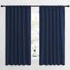 Picture of NICETOWN Blackout Curtains for Bedroom, Blackout Draperies, Home Decorations Thermal Insulated Solid Rod Pocket Blackout Drapes for Cafe (Navy, One Pair, 62 x 63-inch)