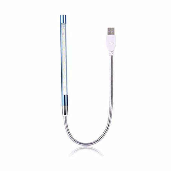 Picture of Leadleds USB Reading Lamp, Touch Switch Dimmable 10 LED USB Light for Computer Laptop PC Desk Reading Light (Blue)