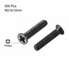 Picture of uxcell M2.5 x 12mm Phillips Screw Fasteners Black for Laptop PC TV Fan Switch 500pcs