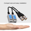 Picture of Passive Video Balun, Portable Plastic Wire HD CVI TVI AHD Video Balun Transceiver BNC Male Cable Twisted Transmitter Black with Power Connector