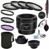 Picture of Canon EF 50mm f/1.8 STM Lens with UV, CPL, FLD + Close up kit + Tulip Hood + Collapsible Hood+ Lens Pen & Blower + Lens Cap + Starter kit