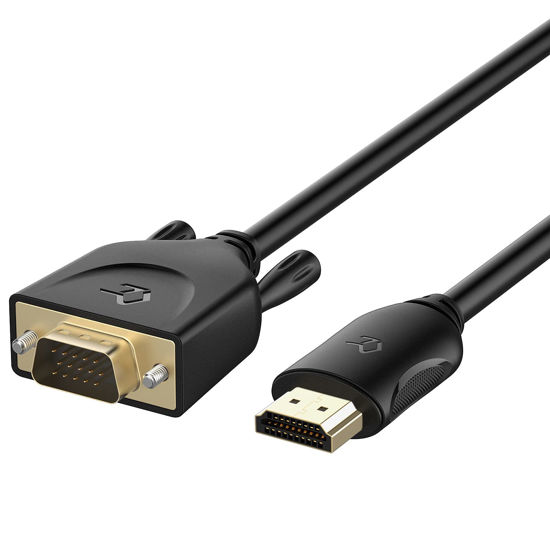 Picture of Rankie HDMI to VGA (Male to Male) Cable, Compatible with Computer, Desktop, Laptop, PC, Monitor, Projector, HDTV and More (10 Feet)