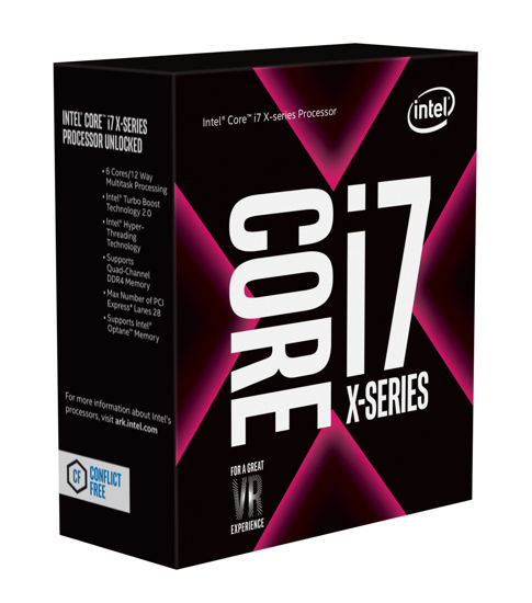 Picture of Intel Core i7-7800X X-Series Processor 6 Cores up to 4.0 GHz Turbo Unlocked LGA2066 X299 Series 140W