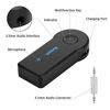 Picture of Dommy Bluetooth Receiver V4.2 Portable Wireless Bluetooth Adapter Car Assist and Hands-Free Car Kit Audio Bluetooth Receiver, System 3.5 mm for Speakers, Headphones, Cars, Home Stereo Music Streaming