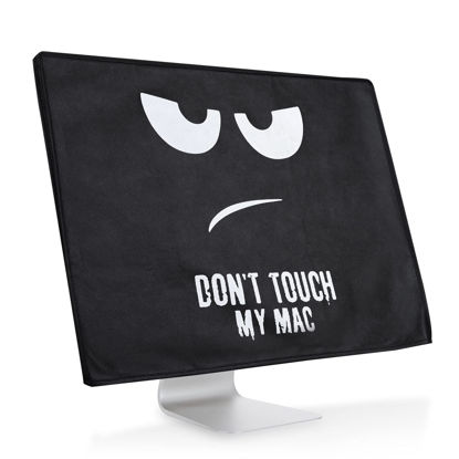 Picture of kwmobile Cover Compatible with Apple iMac 24" - 4-in-1 Case - Don't Touch My Mac White/Black