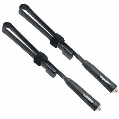 Picture of 2 Pack ABBREE 18.89inch Tactical Antenna SMA-Female 2M 70CM VHF UHF Dual Band for Baofeng UV-9R Plus GT-3WP UV-5RWP A58 BF-9700 UV-5R BF-F8HP Waterproof Two Way Radio