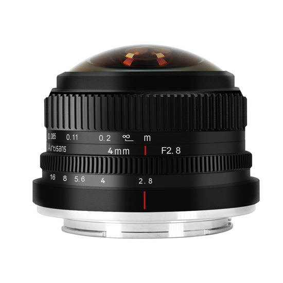 Picture of 7 Artisans 4mm F2.8 Fisheye Ultra Wide Angle Lens Manual Focus Prime Lens Compatible for Fujifilm FX-Mount Mirrorless Camera X-T1 X-T2 X-T3 X-T20 X-T30 X-E1 X-E2 X-E3