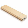 Picture of External Hard Drive 1TB 2TB Hard Drive External USB 3.1 HDD for PC, Mac, Laptop (1TB, Gold)