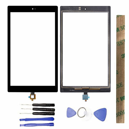 Picture of JayTong Digitizer Touch Screen Outer Screen Glass Replacement with Free Tools for Amazon Kindle Fire HD10 HD 10 7th Gen 2017 SL056ZE Black