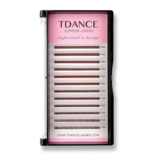 Picture of TDANCE Colorful lashes extension DD Curl 0.07mm Thickness Semi Permanent Individual Eyelash Extensions Volume Lashes Professional Salon Use Mixed 14-19mm Length In One Tray (White,DD-0.07,14-19mm)