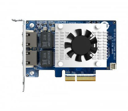 Picture of QNAP QXG-10G2TB Two Port 10GbE Network Card Supporting up to Five speeds (10GbE / 5GbE / 2.5GbE / 1GbE / 100MbE), and maximizes Your NAS and PC Network connectivity