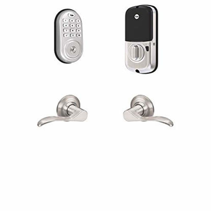 Picture of Yale Assure Lock Keypad with Norwood Lever in Satin Nickel