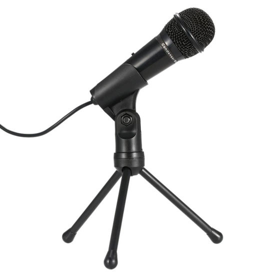 Picture of U-M pulabo SF-910 Professional 3.5mm Condenser Microphone Sound Studio Podcast w/Stand for Skype Desktop PC Notebook Black Cost-Effective Beautiful