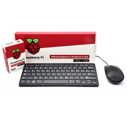 Picture of Raspberry Pi Official Keyboard and Mouse Value Pack (U.S. Version Black/Grey) by PepperTech Digital