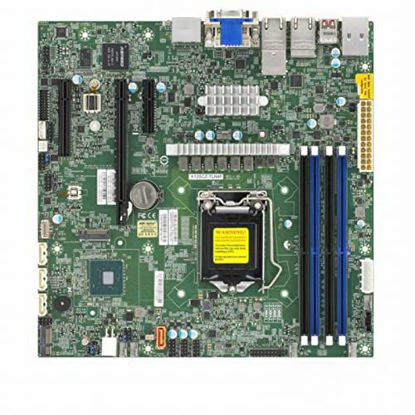 Picture of Supermicro X12SCZ-TLN4F Micro-ATX Server Motherboard W480E LGA-1200, AST2500