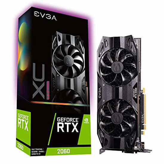 Picture of EVGA GeForce RTX 2060 XC Ultra Gaming, 6GB GDDR6, Dual HDB Fans Graphics Card 06G-P4-2167-KR (Renewed)