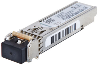 Picture of Cisco 1000BASE-SX SFP Module for Gigabit Ethernet Deployments, Hot Swappable, 5-Year Standard Warranty (GLC-SX-MMD=)