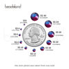 Picture of beadsland 1440 Piece Flat Back Crystal Rhinestones Round Gems,1.3mm-6.5mm,Blue Volcano (SS6(1.9-2.0mm))