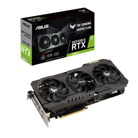 Picture of ASUS TUF Gaming NVIDIA GeForce RTX 3080 Ti Graphics Card (PCIe 4.0, 12GB GDDR6X, HDMI 2.1, DisplayPort 1.4a, Dual Ball Fan Bearings, Military-Grade Certification, GPU Tweak II)