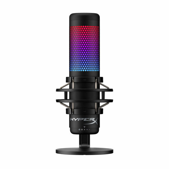 HyperX QuadCast S – RGB USB Condenser Microphone for PC, PS4, PS5 and Mac,  Anti-Vibration Shock Mount, 4 Polar Patterns, Pop Filter, Gain Control